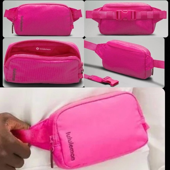 Lululemon Bundle of TWO Mini .7L Belt Bags | Sonic Pink & Black - Picture 4 of 15